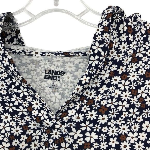 Lands' End Women's Large (14-16) Cotton Long Sleeve Hooded Swimsuit Cover Up - Picture 3 of 4